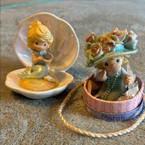 Vintage Avon Precious Moments Figurine Set For March Birthdays